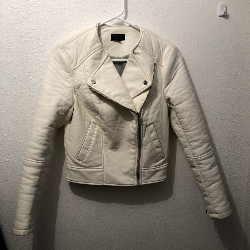 Too shop white motorcycle jacket